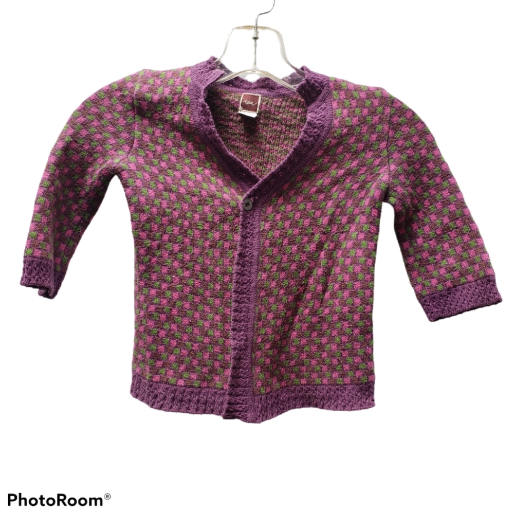 Tea Collection Checkered Cardigan Sweater